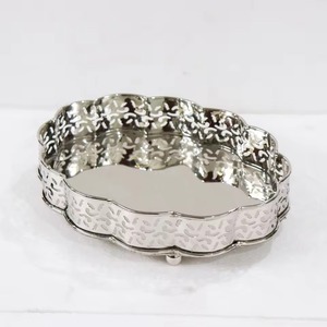 Wholesale Supply Restaurant Dishes Stainless Steel Food Serving <b>Trays</b> Flat Bottom Unique Plate at Bulk Price - Product Image 5