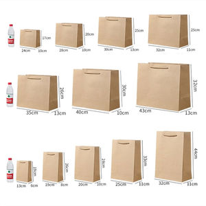 Sacs de courses en papier kraft souple multifonctionnels écologiques en gros, impression offset, couleurs et tailles personnalisées, durables et réutilisables - Product Image 3