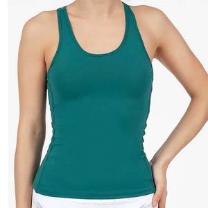Women Solid Color Knitted Scoop Neck Tank <b>Top</b> Breathable Casual Style <b>Green</b> - Product Image 1