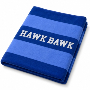 Toalla de Playa Personalizada de Algodón Suave a Rayas, Toalla Rectangular Azul Moderna para Piscina, Toalla de Baño de Verano Lista para Personalizar - Product Image 3