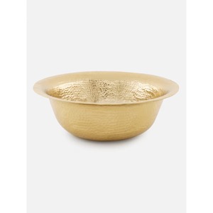 Moderna y Lujosa Tazón de Servir de Metal con Textura Dorada y Borde Acampanado, Hecha a Mano, Ecológica, para Fiestas y Uso Doméstico - Product Image 1