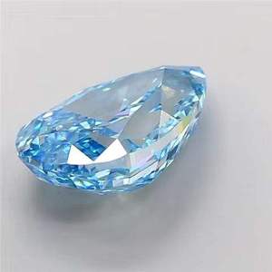 Diamant de laboratoire de 3 carats, taille poire, bleu fantaisie, clarté VS2, pierre précieuse en vrac, approvisionnement commercial, joaillerie fine - Product Image 4