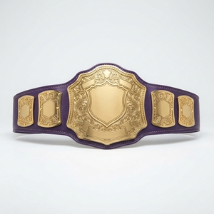 Ceinture de récompense sportive personnalisée pour championnat de lutte et de boxe, trophée de compétition, plaques métalliques, sangle en cuir, design personnalisé - Product Image 5