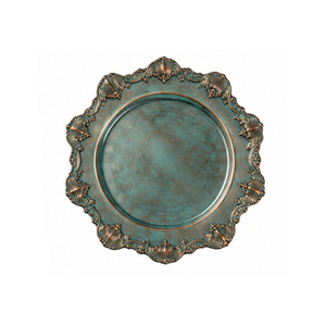 Assiette décorative ronde en cuivre martelé, faite à la main, design massif, pour plats de fête, style moderne, assiette en métal - Product Image 3