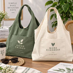 กระเป๋าหิ้ว EcoRev ECO89 Good Vibes Everyday แบบไม่ทอ ใช้ซ้ำได้ พร้อมหูเชือก เป็นมิตรกับสิ่งแวดล้อม พิมพ์โลโก้ตามสั่ง สำหรับใช้ในธุรกิจ - Product Image 6