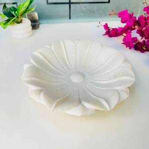 Escultura Floral Tallada en Mármol Pulido Hecha a Mano, Decoración Floral para el Hogar, Imitación Antigua, Precio al por Mayor - Product Image 1