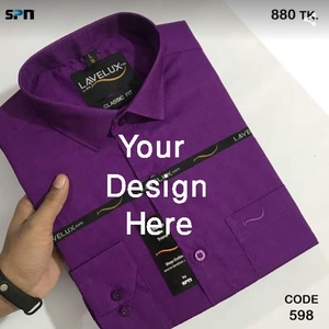 Chemises de haute qualité de haute qualité pas cher mode Logo personnalisé à manches longues hommes tissu personnalisé exportation du Bangladesh - Product Image 2