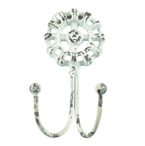 Mirror Polish Coat <b>Hook</b> Towel Cloths <b>Key</b> Holder <b>Wall</b> & Door Mounted Decorative <b>Hooks</b> Floral Style Decoration For Home - Product Image 6