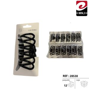 Fermaglio per capelli Yun Rong da 10 cm, forcina a spirale nera a maglia fine per acconciature da donna - Product Image 2