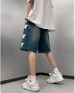 <b>Men's</b> Shorts Denim <b>Jeans</b> Pants Vintage Streetwear Baggy <b>Jeans</b> Shorts <b>For</b> <b>Men</b> Breathable Woven Mid Spring Summer Shorts - Product Image 6