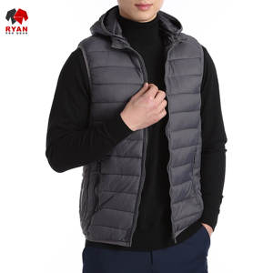 Gilet matelassé pour homme de qualité supérieure, tissu confortable et respirant avec logo personnalisé et design de poche - Product Image 3