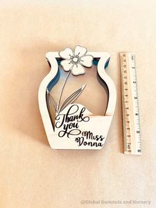 Maceta de sándalo de 3 capas hecha a mano moderna, de diseño único jarrón de mesa de madera, cajas de letreros de pared, artesanías de madera de regalo - Product Image 6