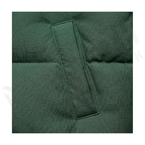 เสื้อแจ็คเก็ตพัฟเฟอร์สีเขียวแบบเย็บลาย  แขนยาว คอตั้ง  บุใยโพลีเอสเตอร์หนา  สำหรับฤดูหนาว  ความยาวสั้น  ปิดด้วยซิป - Product Image 5