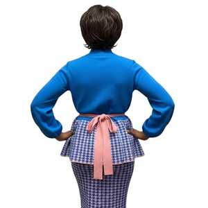 Cardigan en tricot pied-de-poule pour femme Jack and Jill, style peplum avec ceinture, manches longues, pull tendance, vente en gros - Product Image 4