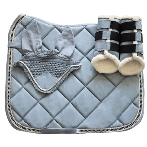 New Design Jumping Horse Saddle Pad Sparkle Crystal Ear Mask <b>Boots</b> Matching Set Custom Color Logo Wholesale Horse Riding - Product Image 5