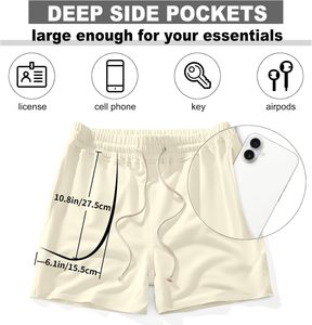 Shorts cargo athlétiques pour hommes, séchage rapide, légers, taille élastique, décontractés, pour l'été, la course, l'entraînement, la plage, avec poches - Product Image 5