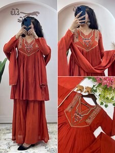 Conjunto de traje y borde de encaje de lujo TOP PALZZO DUPATTA PURE MUL CHANDERI con trabajo manual para mujer, moderno, de secado rápido, para todas las estaciones - Product Image 4