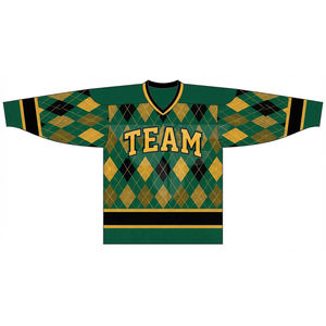 Maillot de hockey sur glace en tissu mesh léger, unisexe, coupe adulte, manches courtes, respirant, grande taille, personnalisable - Product Image 1