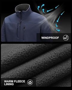 Mens softshell jacket lightweight breathable <b>waterproof</b> windproof <b>warm</b> and durable perfect for outdoor sports - Product Image 5
