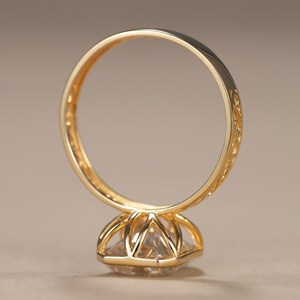 Royal Style 2.01CT Radiant Cut Diamond Art Deco Band <b>Ring</b> Lab Grown 14K Yellow Gold Wedding Bridal Gift For Promise Charms - Product Image 5