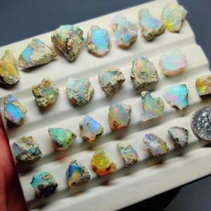 Minimalist Ethiopian Natural Opal Rough Cut Gemstone 20x12x8MM Grade Natural Opal <b>Raw</b> <b>Crystals</b> Loose Gemstone for Jewelry Making - Product Image 2