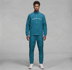 High Quality New Custom Oversize Sportwear Streetwear Sweatsuit <b>Reflective</b> <b>Jacket</b> and Jogger Set Windbreaker Nylon Men Tracksuit - Product Image 1