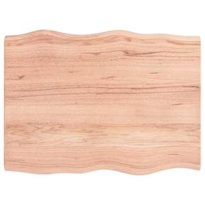 Tablero de madera maciza con borde vivo de color marrón claro 31,5 "x 23,6" x (0,8 "-1,6") Tableros de madera maciza tratada - Product Image 3