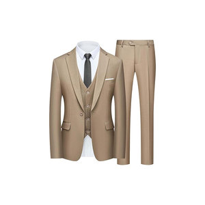 Traje de Boda para Hombre, Corte Entallado, Doble Botonadura, Transpirable, con Pliegues Delanteros - Product Image 5