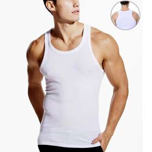 เสื้อกล้ามเข้ารูปแขนกุดผ้าฝ้าย100% สำหรับยิมของผู้ชายเสื้อกล้ามโครงระบายอากาศได้ตามต้องการ - Product Image 6