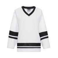 Jersey Tim Hoki Custom V-Neck Cetak Digital Bahan Bernapas 100% Poliester Unisex Dewasa Ukuran Besar Jersey Hoki Musim Panas