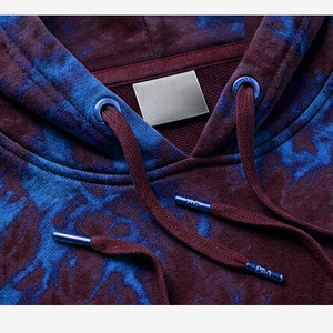 Sweat à capuche grande taille pour homme en 100 % coton, motif uni, tie-dye, délavé à l'acide, anti-rétrécissement, performance unique, imperméable, en tissu tricoté - Product Image 3