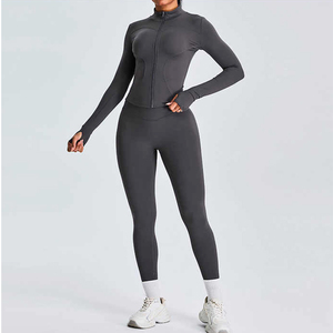 Conjunto Deportivo de Dos Piezas para Mujer, Ropa de Yoga con Cintura Elástica, Traje Deportivo para Entrenamiento, Pantalones de Chándal para Fitness - Product Image 4