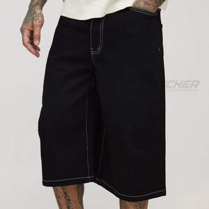 Fournisseur de shorts en jean pour hommes sous marque privée – Spandex/Polyester, style streetwear, coupe droite, couleur foncée, pour l'été, décontracté, pour le week-end - Product Image 2