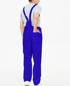 Salopette de travail bleu marine à bretelles réglables, uniforme de soudage robuste pour hommes - Product Image 6