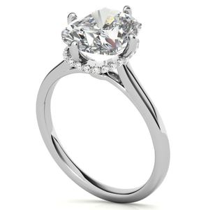 Bague en argent sterling 925 plaqué or pour femme/unisexe, avec moissanite taille coussin 8x10mm, sertie à griffes, certifiée par un tiers, 4 grammes - Product Image 4