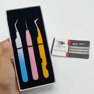 ชุดแหนบต่อขนตา Lucky Lash Tools รุ่นใหม่ สไตล์มืออาชีพ ทำจากสแตนเลส ขนาด 10 มม. ปลายสีเงิน ทนทาน - Product Image 1