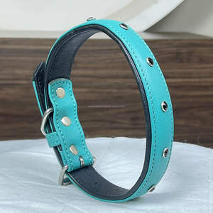 ปลอกคอสุนัขหนังวัวแท้แบบปรับได้  งานแฮนด์เมด  ออกแบบเฉพาะบุคคล  บุหนานุ่ม  ทนทาน  ผู้ผลิตปลอกคอสัตว์เลี้ยง - Product Image 4