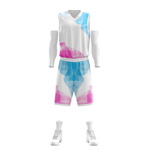 Tropical Floral Print Basketball Uniform Set Durable <b>Polyester</b> Jersey And <b>Shorts</b> For Sports Club And Team Wear - Product Image 5