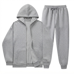 Ensemble de survêtement unisexe noir bapeHoodie avec sweat-shirt à fermeture éclair intégrale, poches latérales et pantalon de jogging à cordon de serrage, vêtements décontractés pour l'automne - Product Image 5
