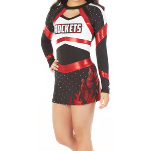 OEM Designed Adult Cheerleading Uniform Custom Logo Printed High Quality Breathable Comfortable Spandex/Polyester Training - Product Image 1