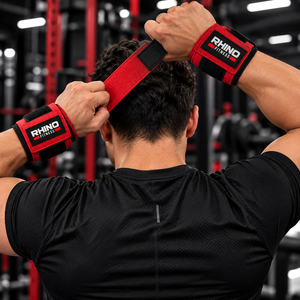 ผ้าพันข้อมือ Rhino Fitness 100% ผ้าฝ้ายลายพราง สำหรับมือซ้าย ช่วยพยุงข้อมือสำหรับยกน้ำหนัก พร้อมสายรัดแบบตีนตุ๊กแก สำหรับออกกำลังกาย - Product Image 4