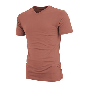 Camiseta con logo personalizado a precio competitivo para niños, camisetas de cuello en V de alta calidad para hombre en color sólido. - Product Image 3