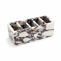 Baki Organizer Marmer Mewah Multi Kompartemen untuk Perhiasan, Kosmetik, Riasan, dan Aksesoris Kamar Mandi