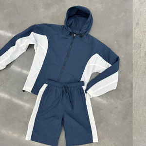 Chaqueta Deportiva con Capucha para Hombre, Cortavientos, Manga Larga, Diseño Color Block, Ligera, de Poliéster, con Cierre de Cremallera, para Primavera - Product Image 4