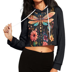 Sudadera con Capucha Extra Grande de Algodón para Mujer, a la Moda, con Logotipo Personalizado, Diseño Corto y Transpirable para Invierno - Product Image 2