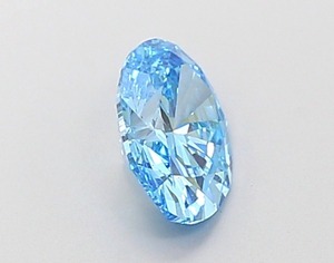 Diamant ovale bleu vif fantaisie de 0,90 carat, cultivé en laboratoire, certifié IGI, VS1, polissage excellent, pierre précieuse synthétique CVD pour bijoux fins - Product Image 4