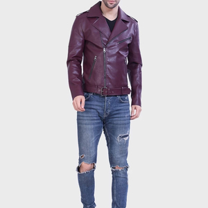 Pure Quality Men <b>Sheepskin</b> <b>Jackets</b> Genuine Leather Stand Collar Motorcycle Coat Spring Autumn Zipper Leather <b>Jacket</b> For Men - Product Image 6