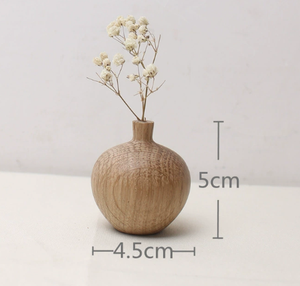 Vase à fleurs en bois naturel, artisanat, décoration de la maison, fête des mères, léger, classique, designs personnalisés, logo personnalisé par MULTI CRAFT - Product Image 6