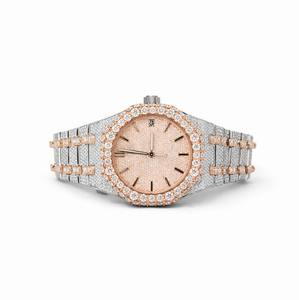 Montre de Luxe Homme Hip Hop VVS1 Moissanite Fantaisie Entièrement Sertie de Pierres Bracelet Acier Inoxydable Mouvement Quartz Montre Bestseller 2026 - Product Image 1