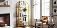 Design moderne durable H x 32_7 Etagere Bibliothèque Mobilier d'intérieur pour la maison Salon Salle à manger Hôtel Acier Métal Matériel ODM/OEM